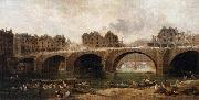 Hubert Robert Demolition of the Houses on the Pont Notre Dame in 1786 oil painting artist